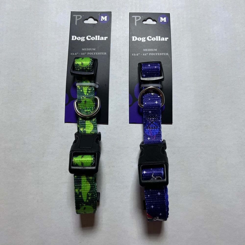 Alien Outer Space Planets Dog Collars Adjustable Size M NWT